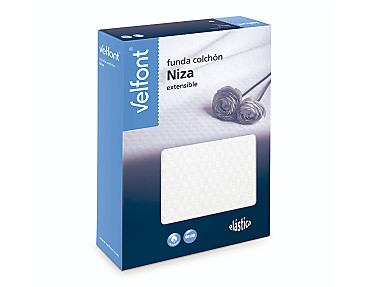 Velfont - Funda de colchón Niza Blanco alto 30cm