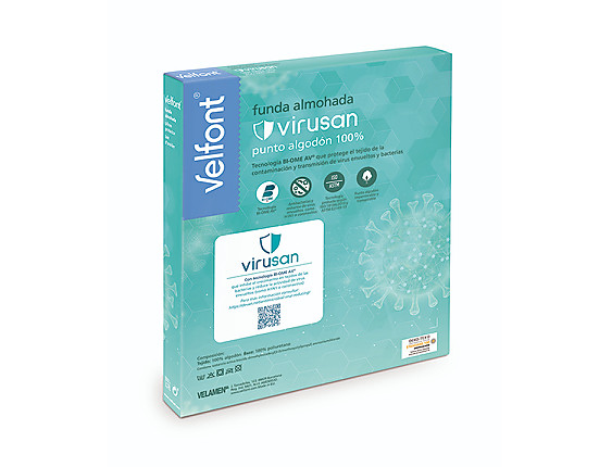 Velfont - Funda de almohada impermeable 100% algodón Virusan de 150 últimas unidades