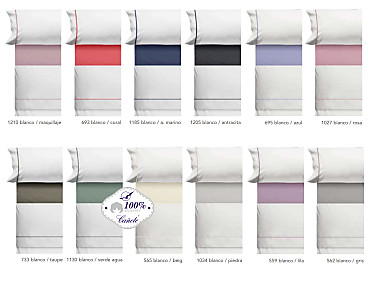 Cañete - Juego de cama Lisos Play Basic 100% Algodón con Vivo