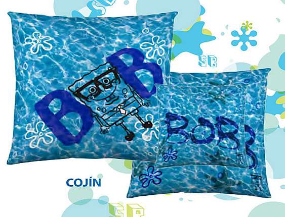 Euromoda Naturals - Cojín con relleno Bob Esponja Pool Oferta fin de existencias