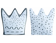 Cojines con relleno Little Crown Azul (pack de 2)