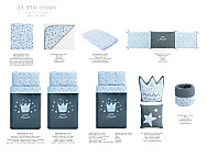 Cojines con relleno Little Crown Azul (pack de 2)