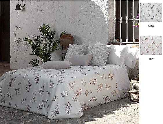 Cañete - Funda nórdica Ciro color Azul o Teja