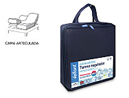 Cubrecolchón 100% algodón Termo-regulador cama articulada (gemelos) alto 30cm